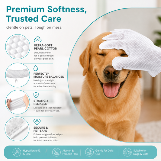 Hypoallergenic Pet Glove Wipes
